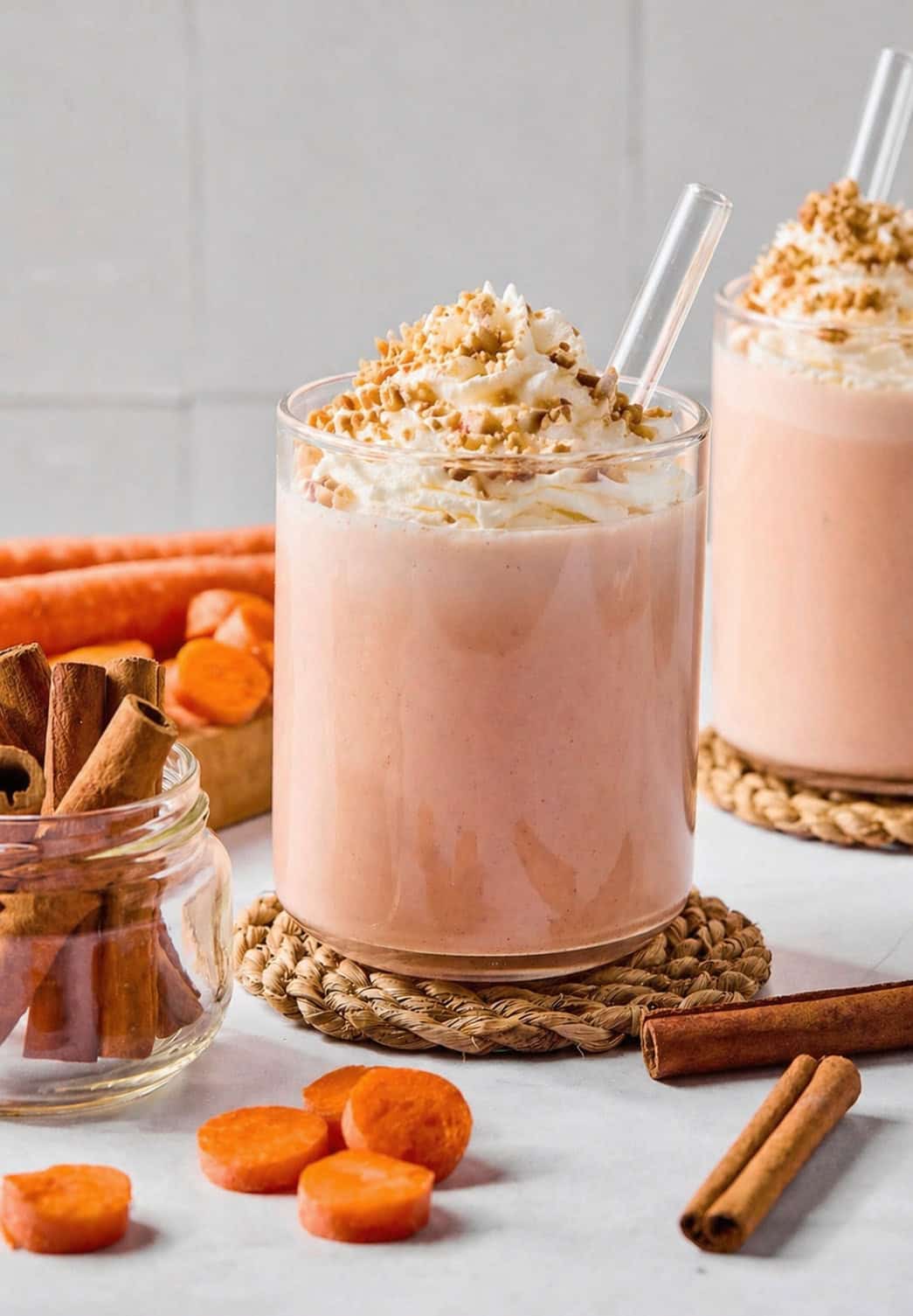 Carrot Cake Oatmeal Smoothie (52g of protein)