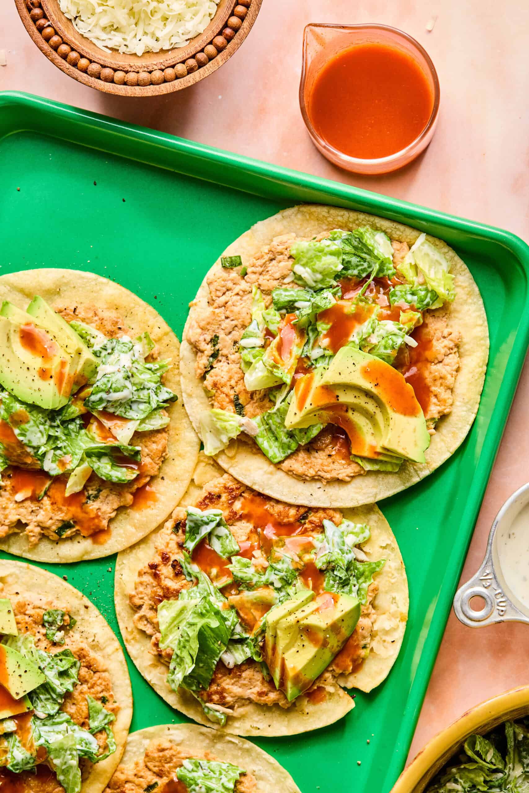 Buffalo Chicken Caesar Smash Tacos (20 minutes)