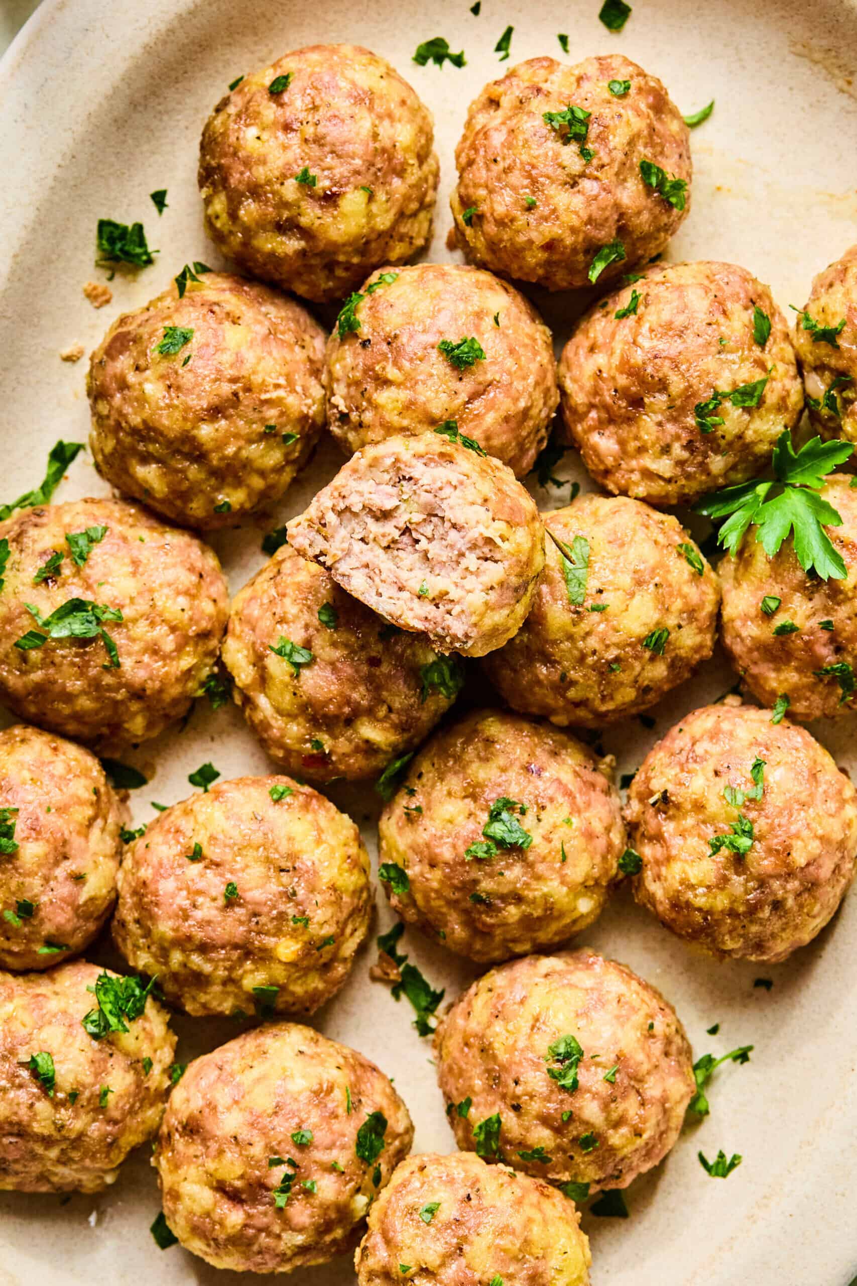 Juicy Baked Turkey Meatballs (72 Calories Each)