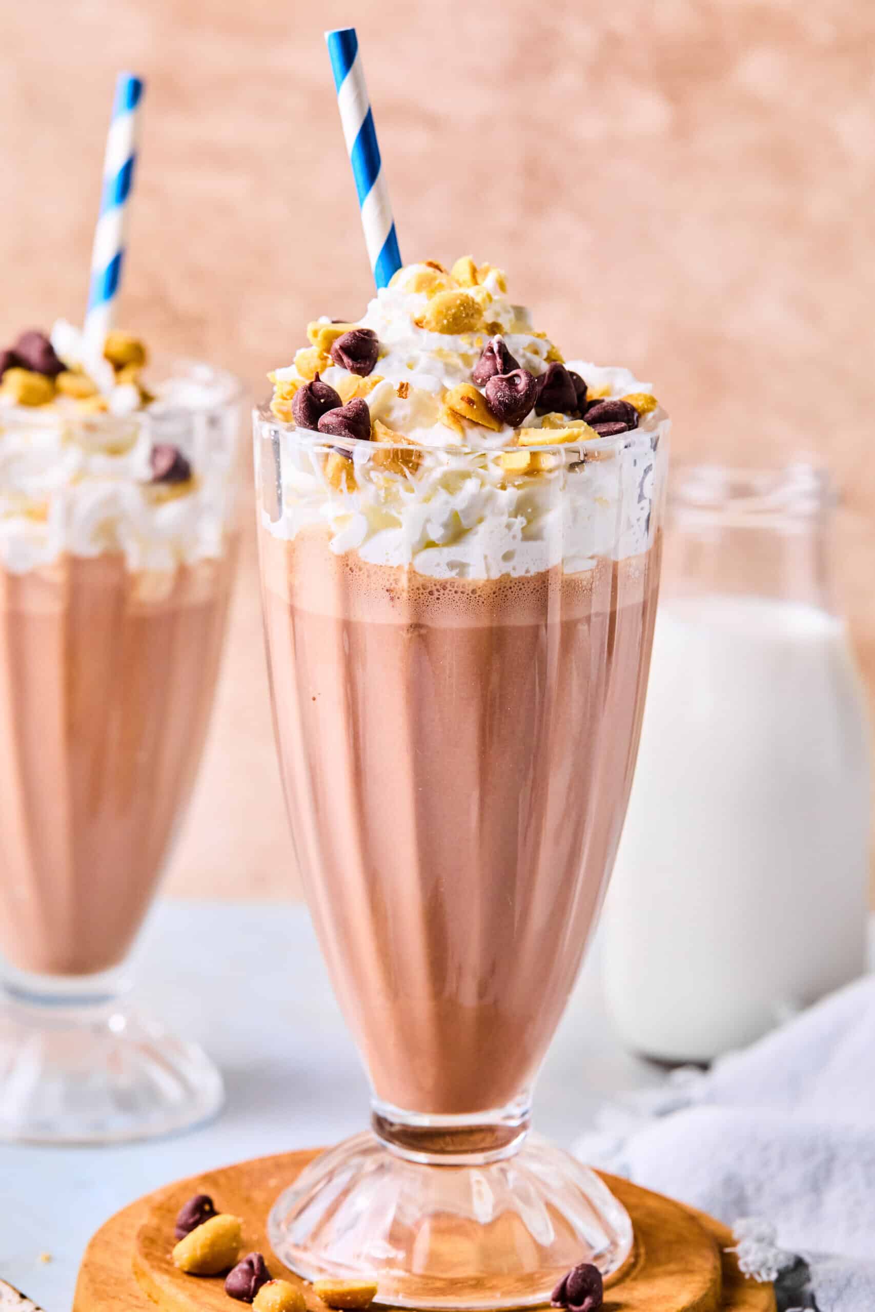 Chocolate Peanut Butter Protein Smoothie (without banana)