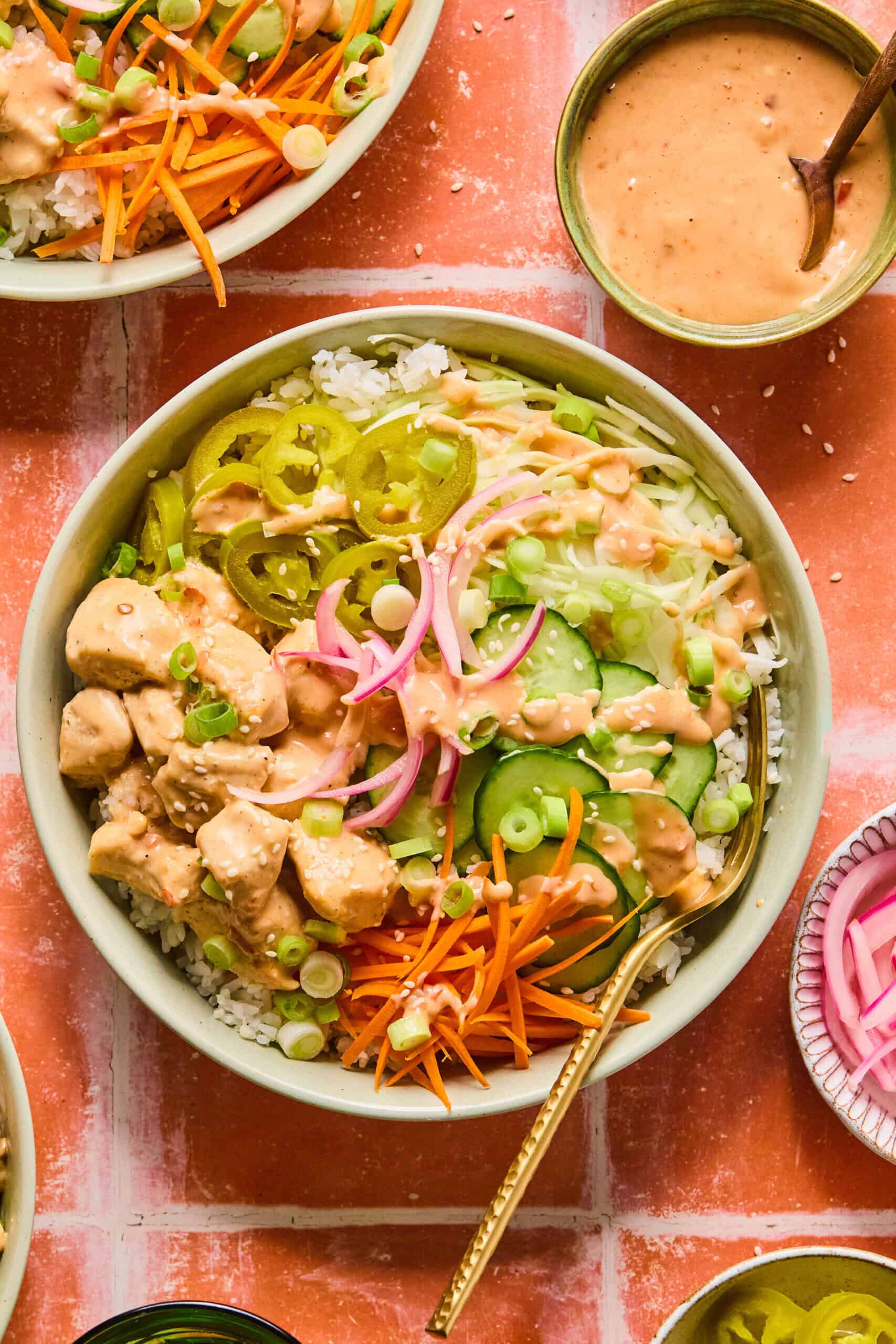 30 Minute Bang Bang Chicken Bowls
