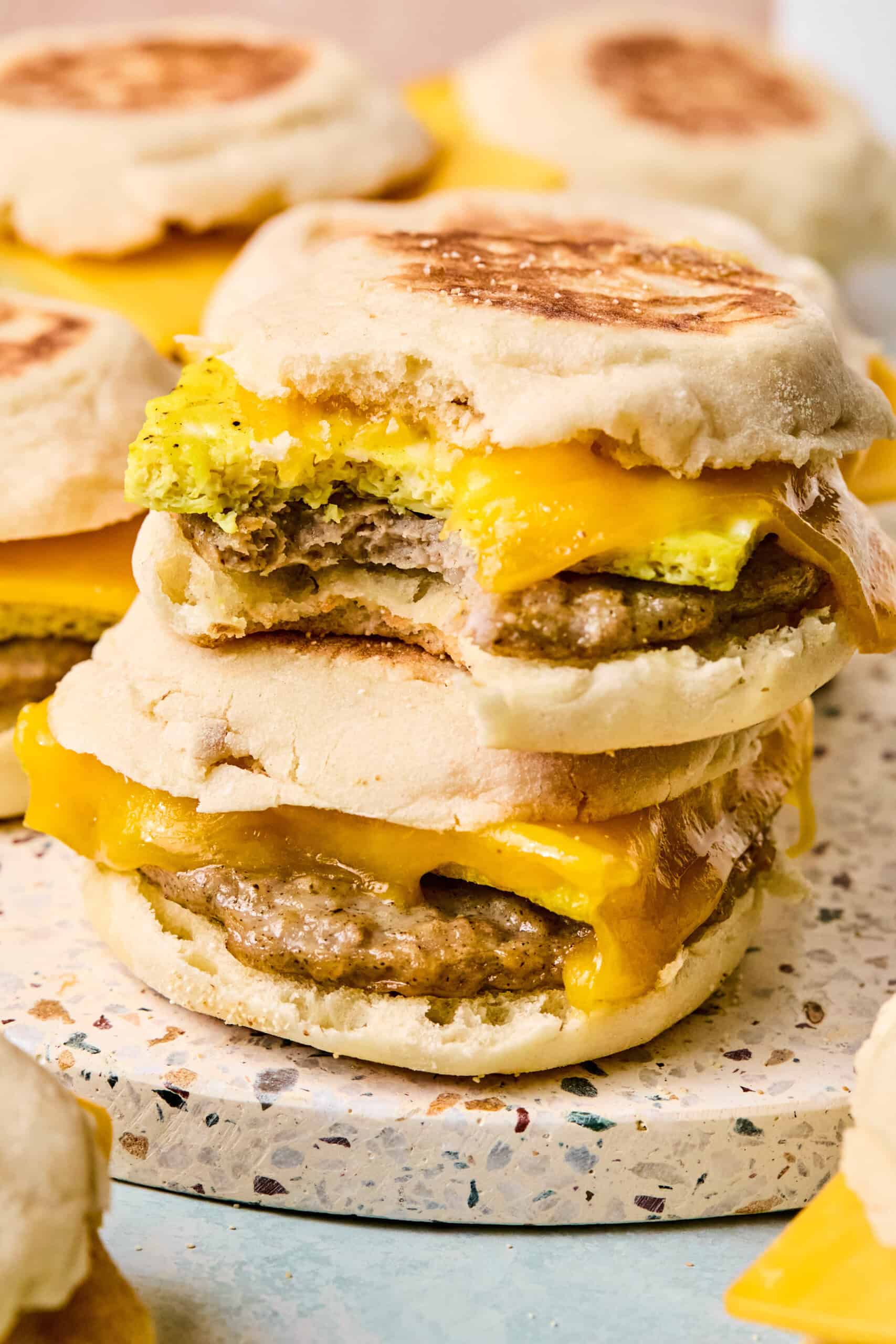 Freezer-Friendly English Muffin Breakfast Sandwiches