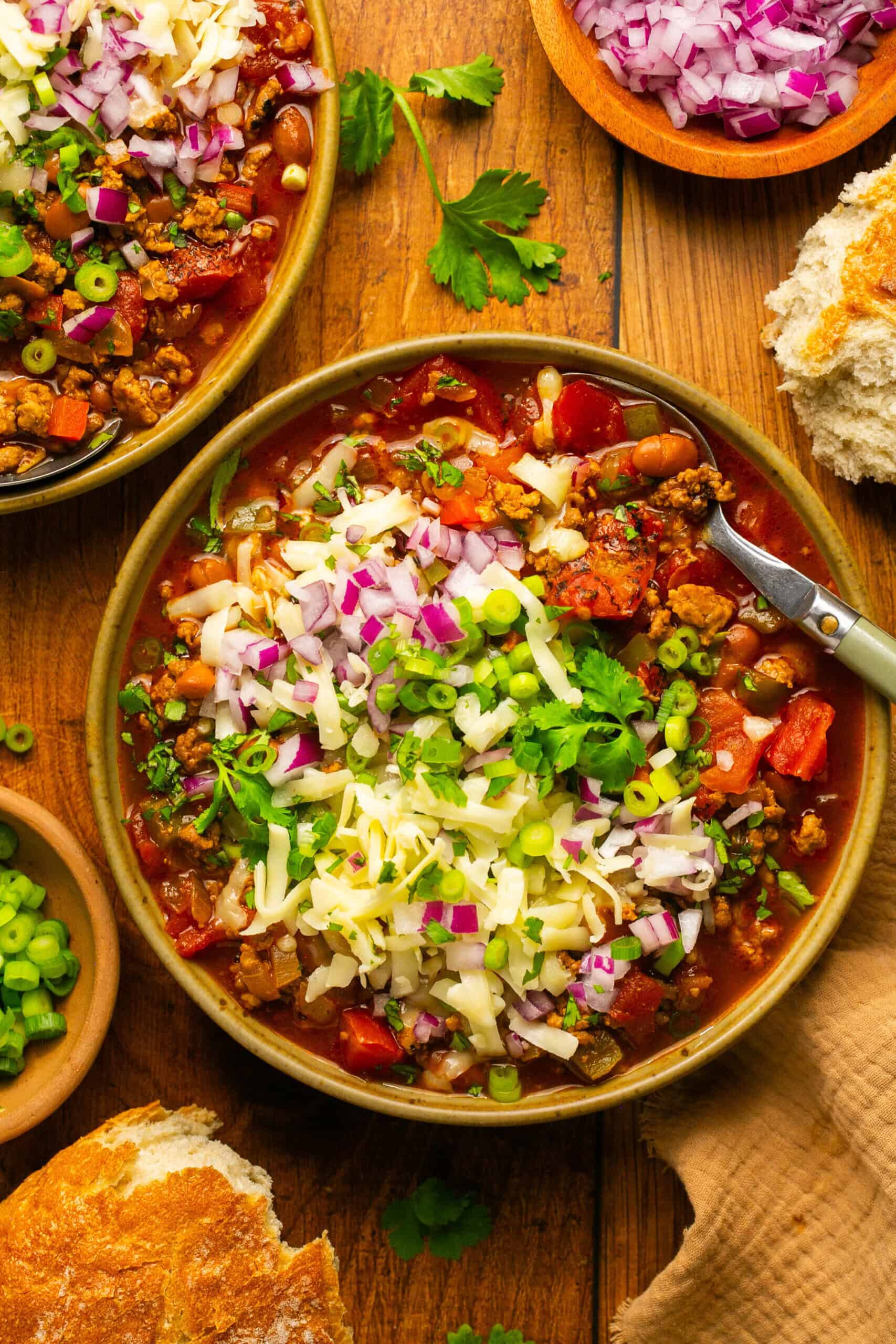 Stovetop Pork and Beef  Chili with Pumpkin Puree