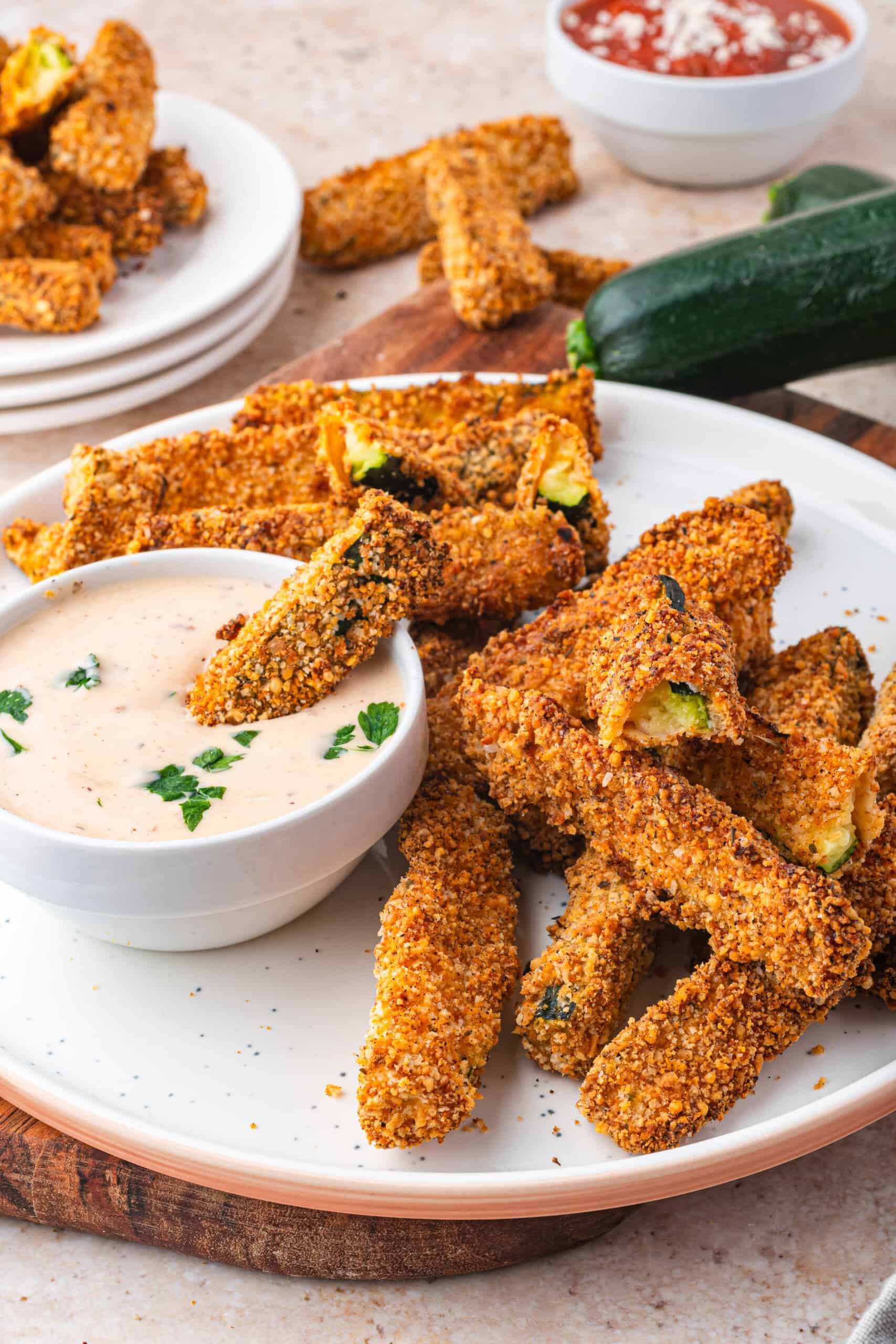 Crispy Breaded Air Fryer Zucchini Fries