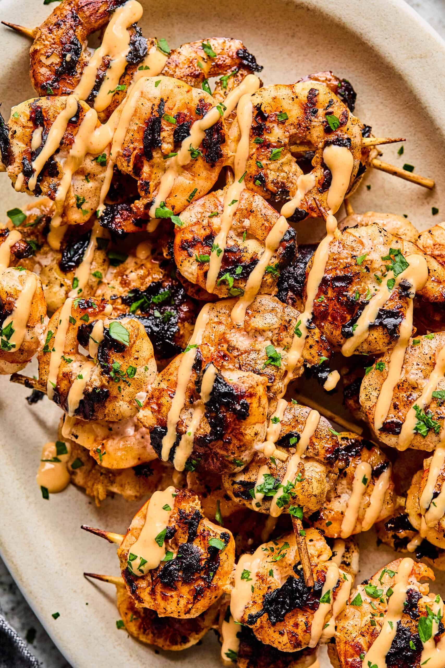 Sweet and Spicy BBQ Prawn Skewers 