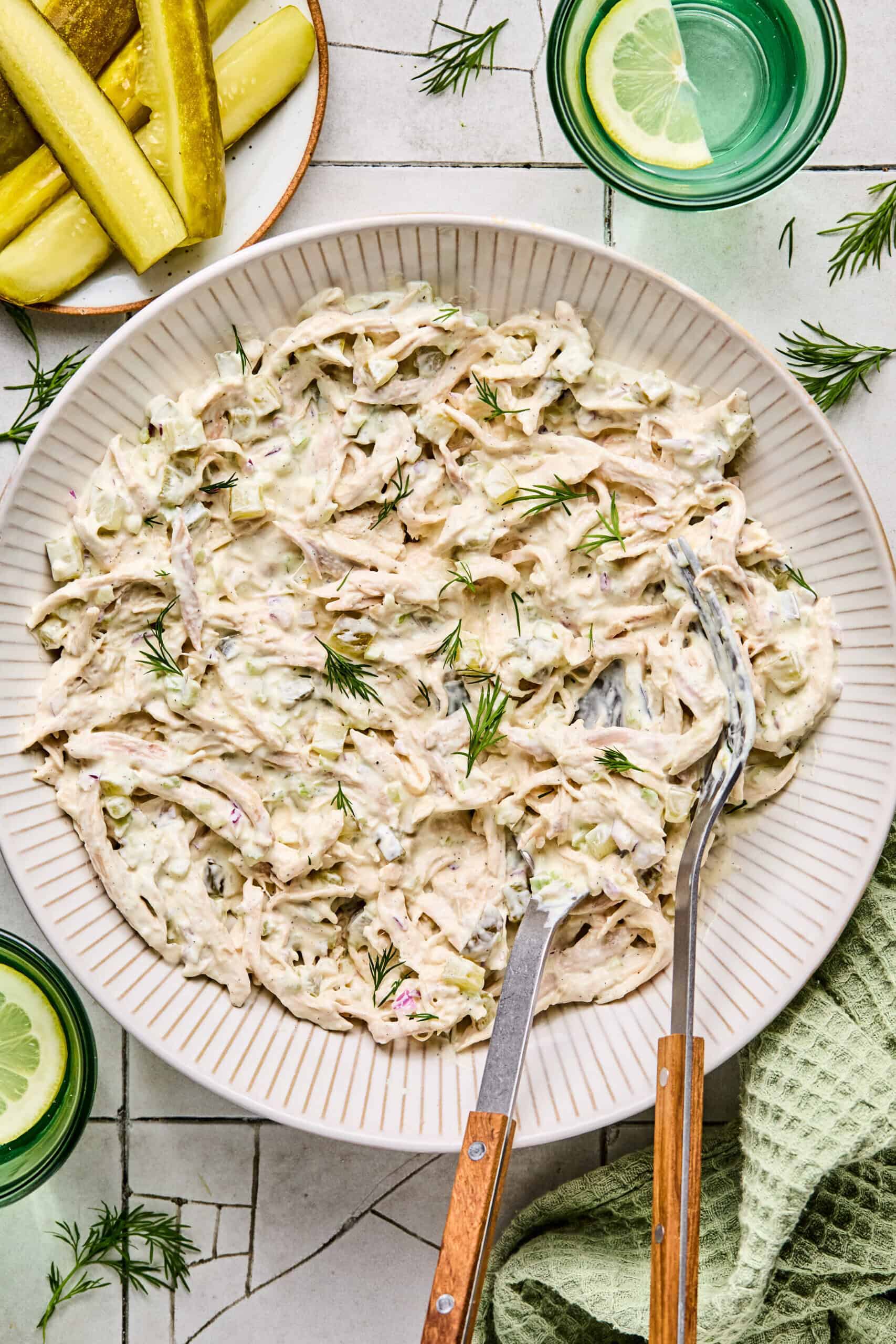 Dill Pickle Cottage Cheese Chicken Salad